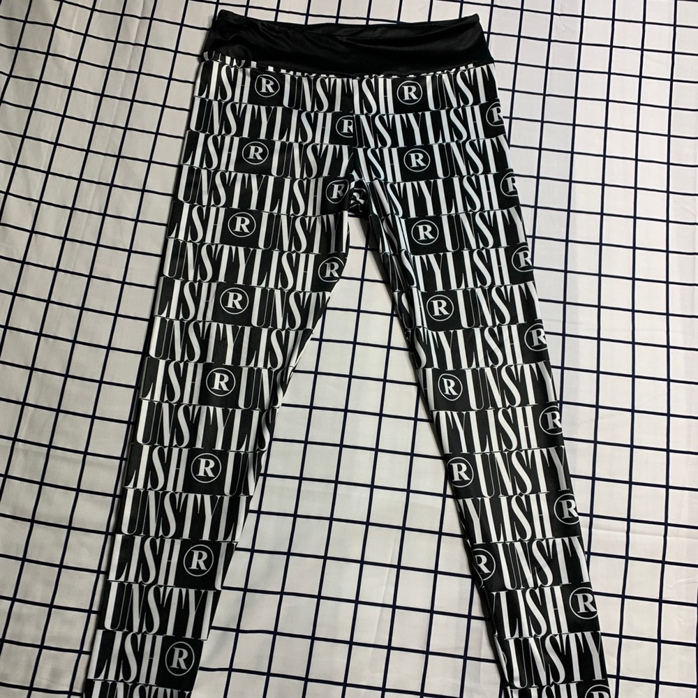 UNSTYLISH brand all over print leggings